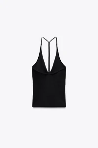 HALTER TOP WITH BACK STRAP