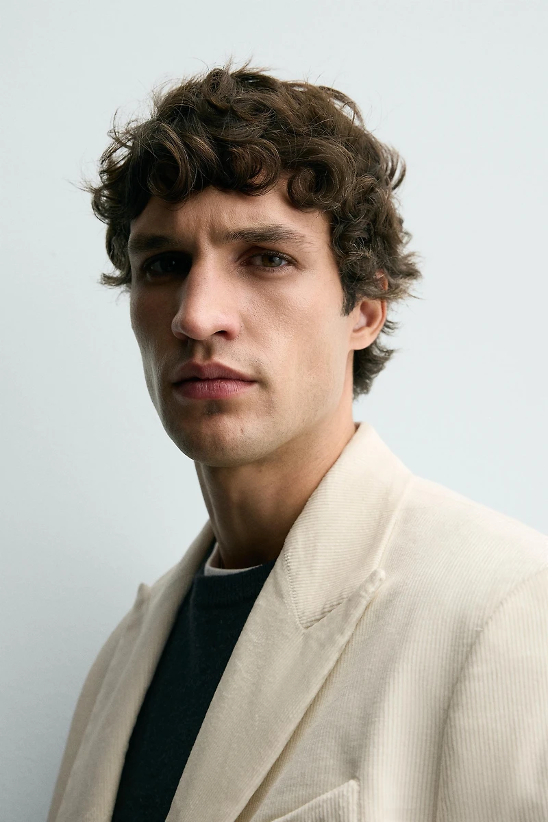 DOUBLE BREASTED CORDUROY BLAZER