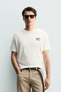 REGULAR FIT EMBROIDERED COMBINATION T-SHIRT