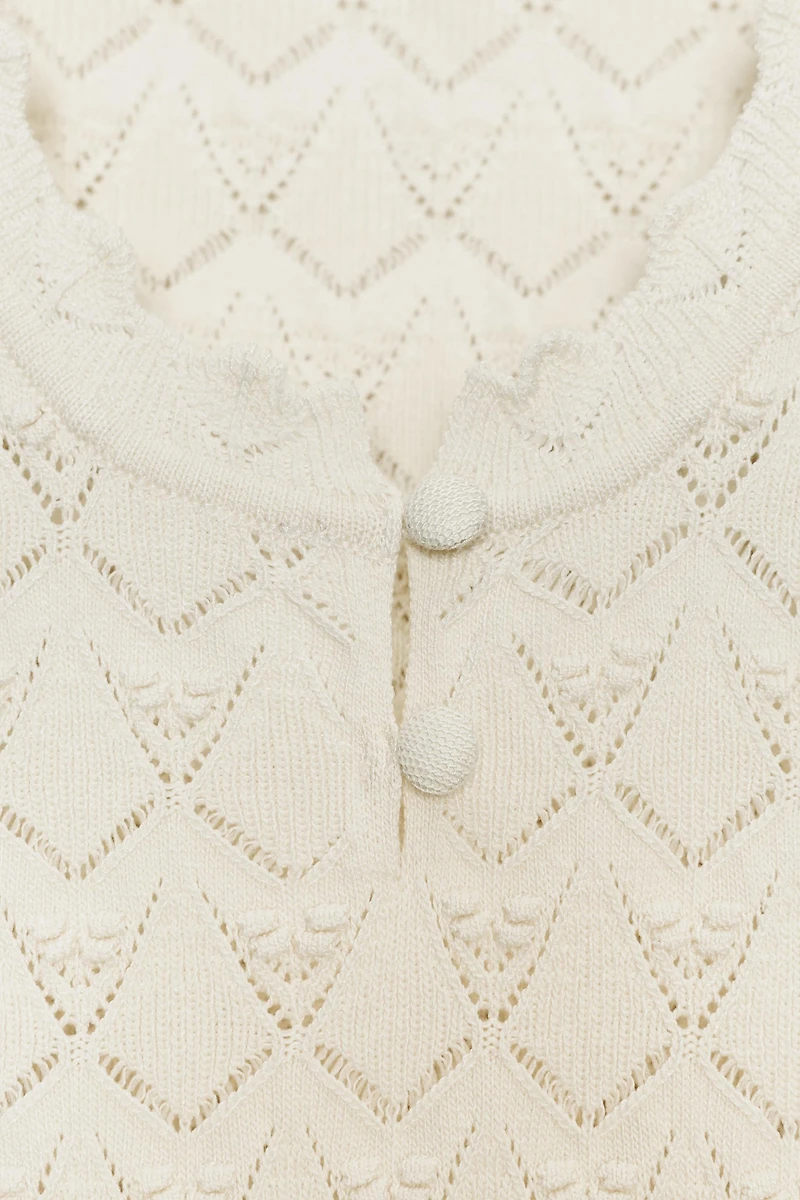 POINTELLE KNIT TOP