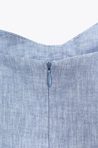 LINEN MIDI CORSET DRESS