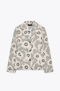 FLORAL TEXTURED BLAZER
