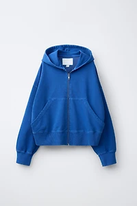 PLUSH ZIP SWEATSHIRT
