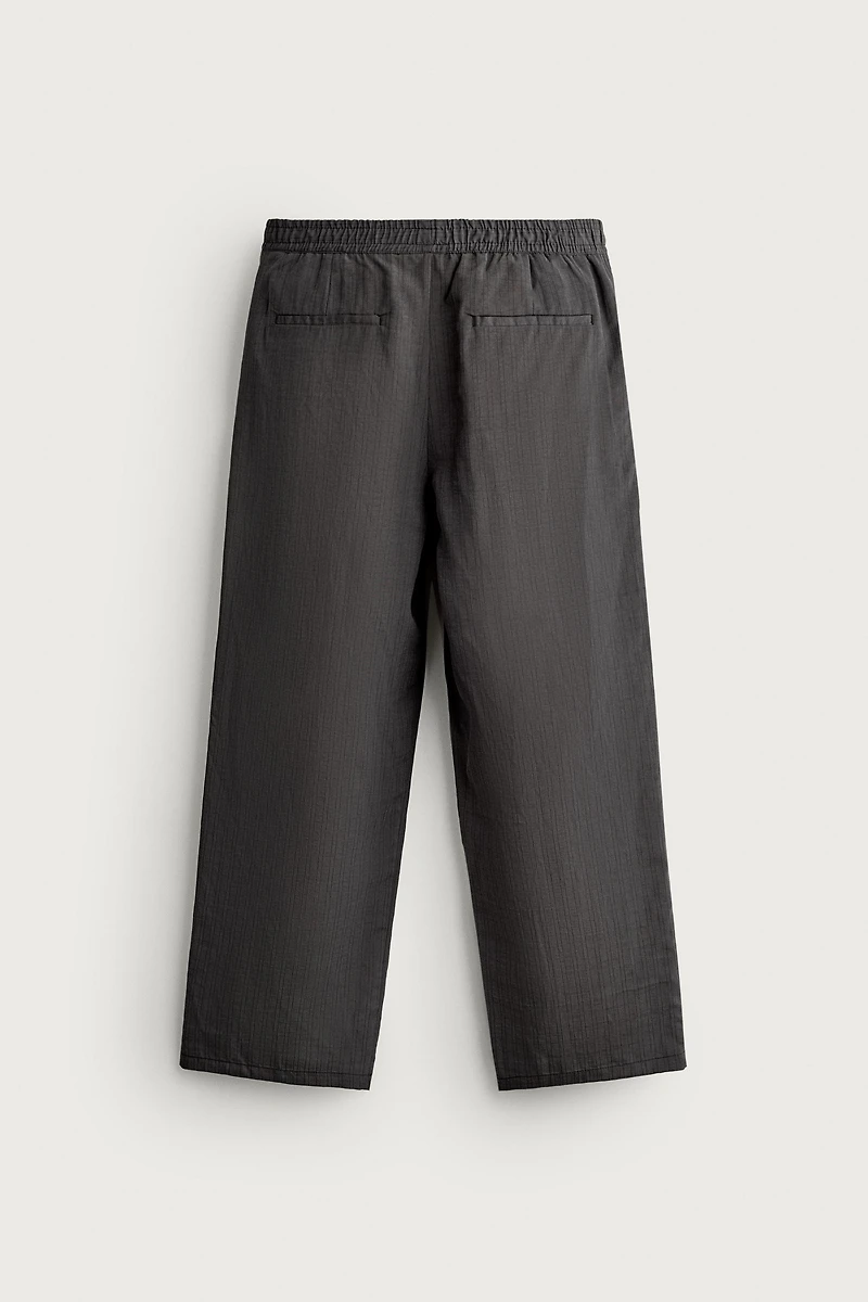RELAXED FIT STRIPED FLOWY PANTS