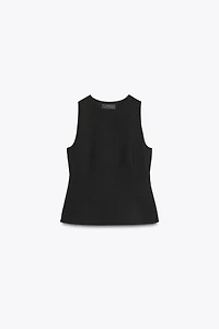 FITTED PEPLUM VEST
