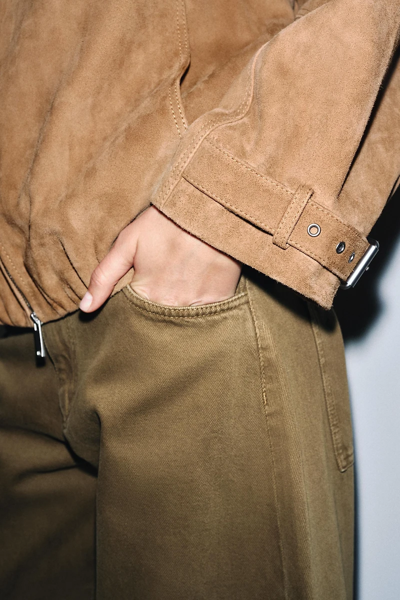 BLOUSON EN CUIR DAIM ZW COLLECTION ÉDITION LIMITÉE