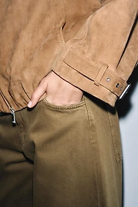 BLOUSON EN CUIR DAIM ZW COLLECTION ÉDITION LIMITÉE