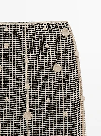 Midi skirt with floral embroidery