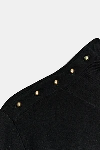 BUTTON KNIT SWEATER