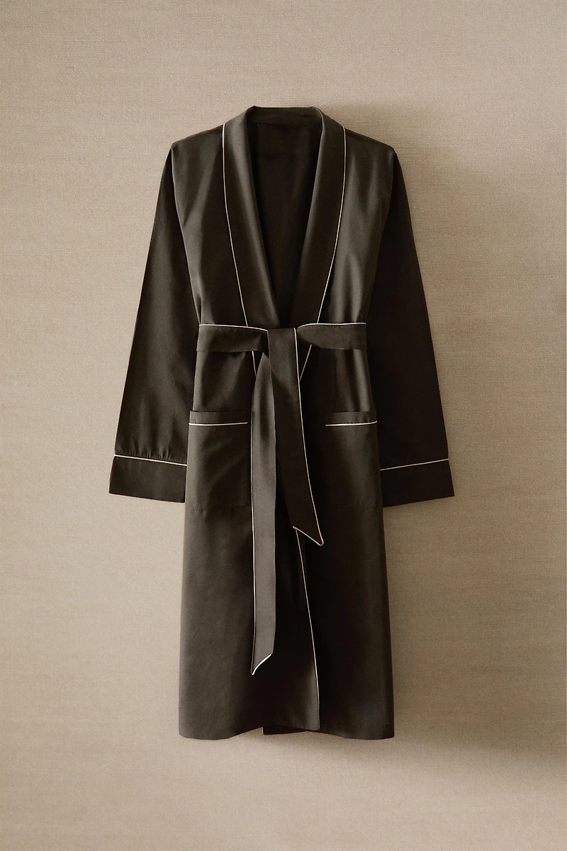 POPLIN DRESSING GOWN