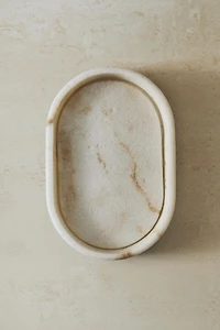MARBLE-EFFECT BATHROOM SOAP DISH
