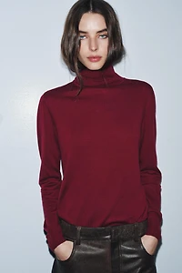 WOOL HIGH NECK JUMPER