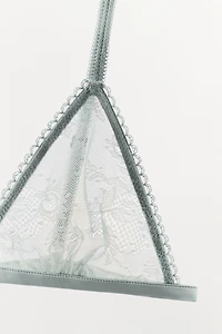 SOUTIEN-GORGE TRIANGLE EN MESH ET DENTELLE
