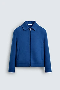 ZIP-UP WOOL EFFECT JACKET