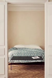 HOUSSE DE COUETTE SATIN FLEURS PASSEPOIL