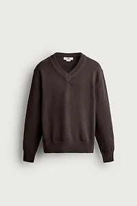 REGULAR FIT V-NECK JUMPER