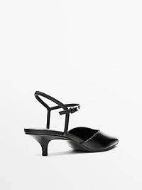 High-heel slingback shoes