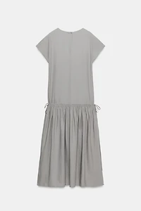 ZW COLLECTION LINEN BLEND MIDI DRESS