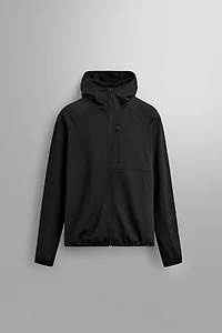 TECHNICAL COMBINATION FLEECE HOODIE SWEATSHIRT
