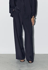 Pantalon à pinces doubles 100 % laine - STUDIO