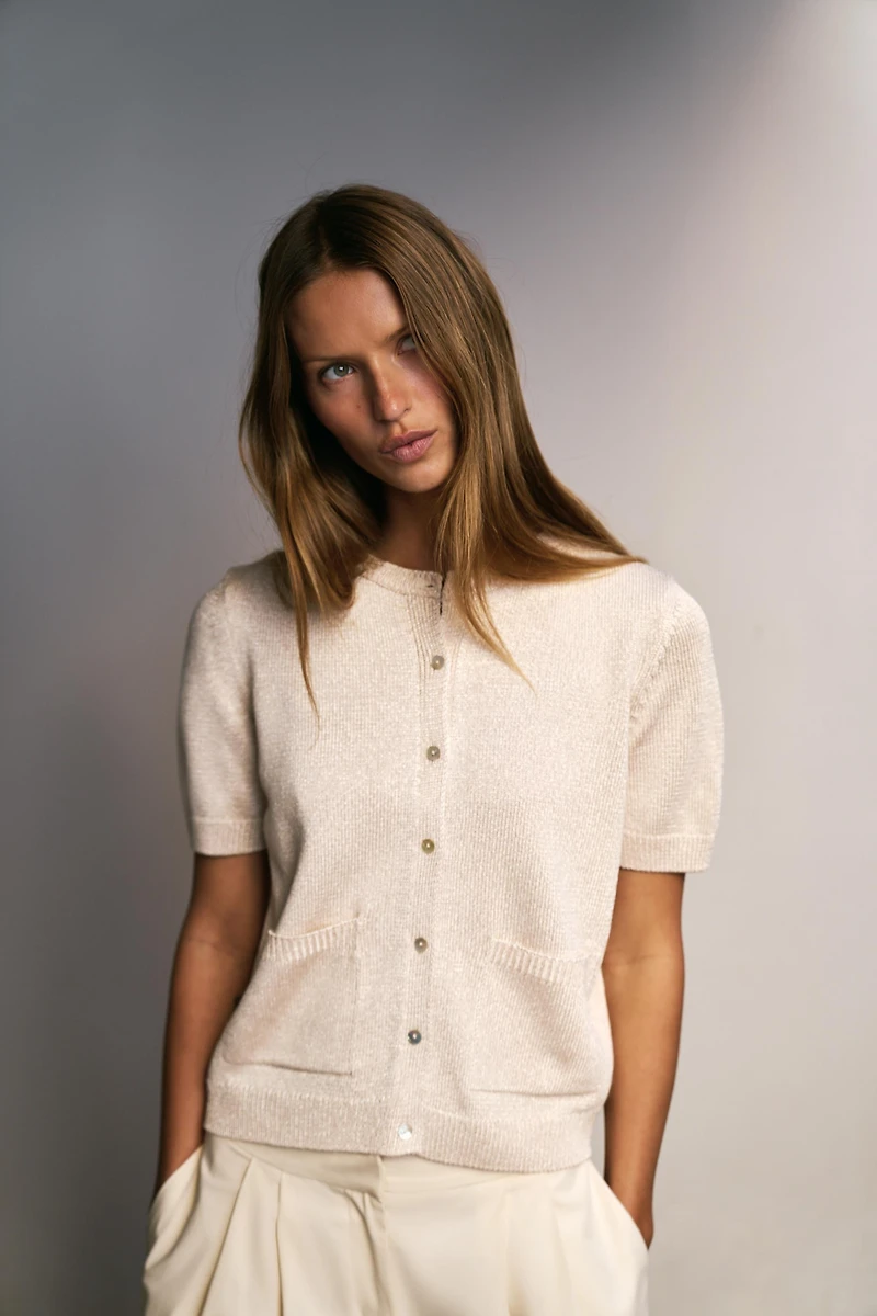 SHORT SLEEVE CARDIGAN