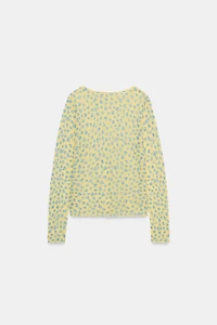 SHEER HEART KNIT TOP