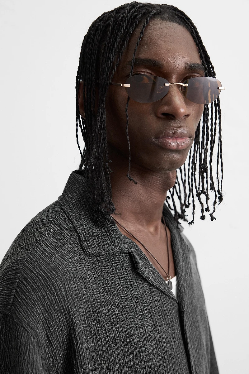 WRINKLED EFFECT TEXTURED SHIRT