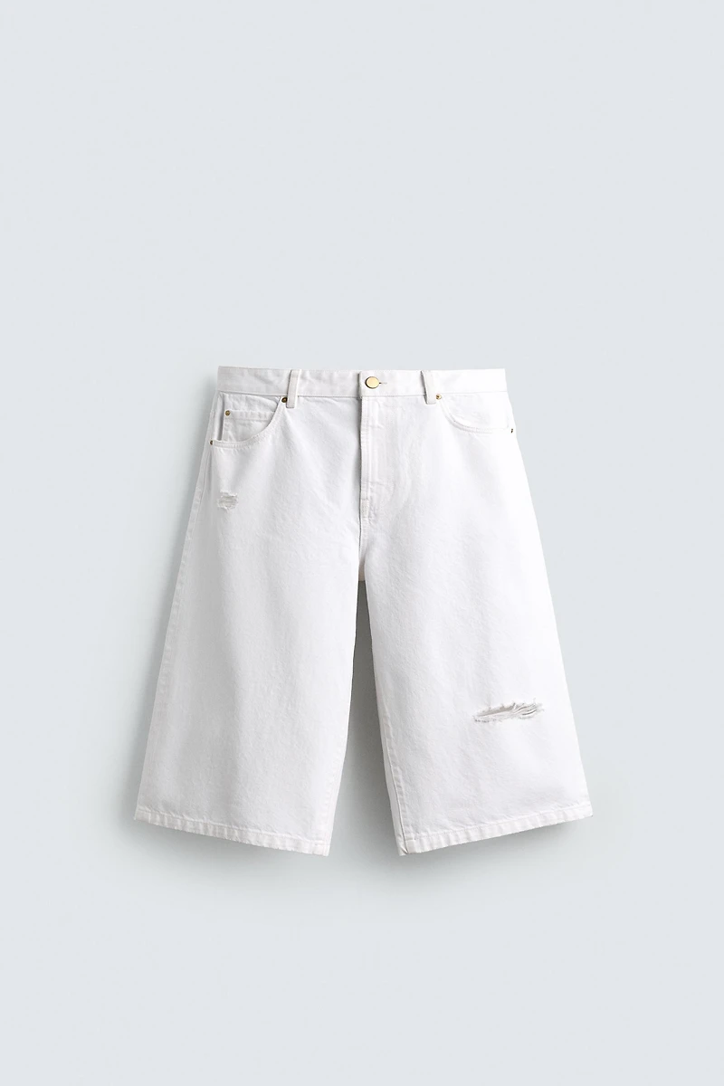 SHORT EN JEAN RELAXED DÉCHIRÉ