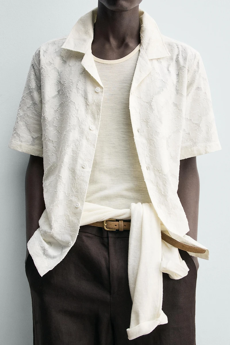 CHEMISE RELAXED FIT JACQUARD TEXTURÉ