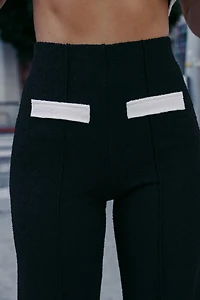 PANTALON BOUCLÉ CONTRASTE
