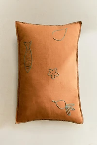 HOUSSE DE COUSSIN BRODERIES RELIEF