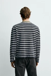 T-SHIRT JACQUARD RAYURES AARON LEVINE X ZARA