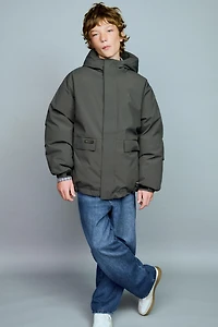 50% FEATHER AND DOWN WATER REPELLENT JACKET WITH LABEL