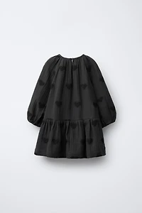 EMBROIDERED HEART DRESS