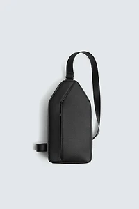 VERTICAL TEXTURED CROSSBODY BAG