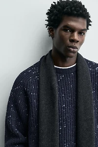 PULL EN CHENILLE À CONTRASTE