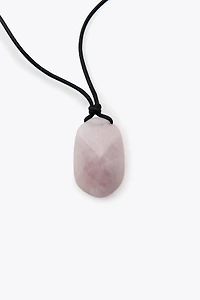 COLLIER LACET CUIR PIERRE