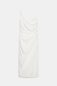 DRAPED MIDI DRESS