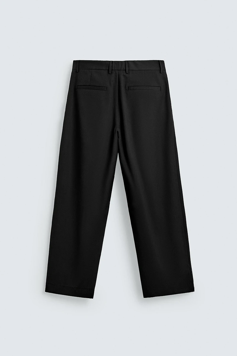 WOOL PLEATED PANTS