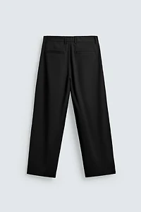 WOOL PLEATED PANTS