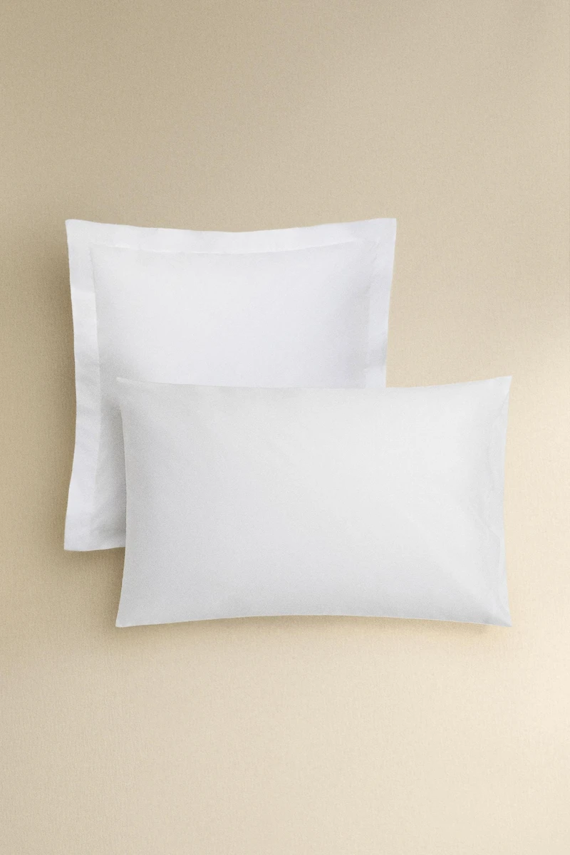 PERCALE COTTON PILLOWCASE WITH FLANGE (500 THREAD COUNT)
