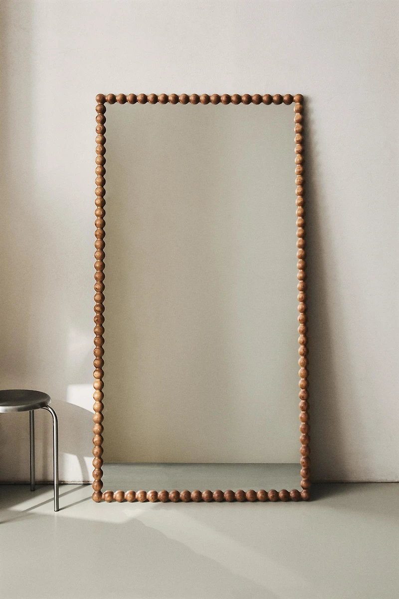 GRAND MIROIR MURAL RECTANGULAIRE CADRE BOIS