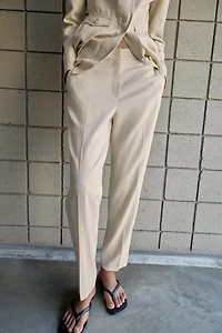 PANTALON SLIM AVEC LIN