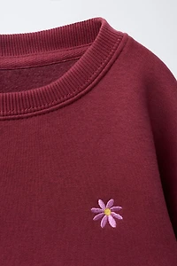 EMBROIDERED SWEATSHIRT AND JOGGER SET