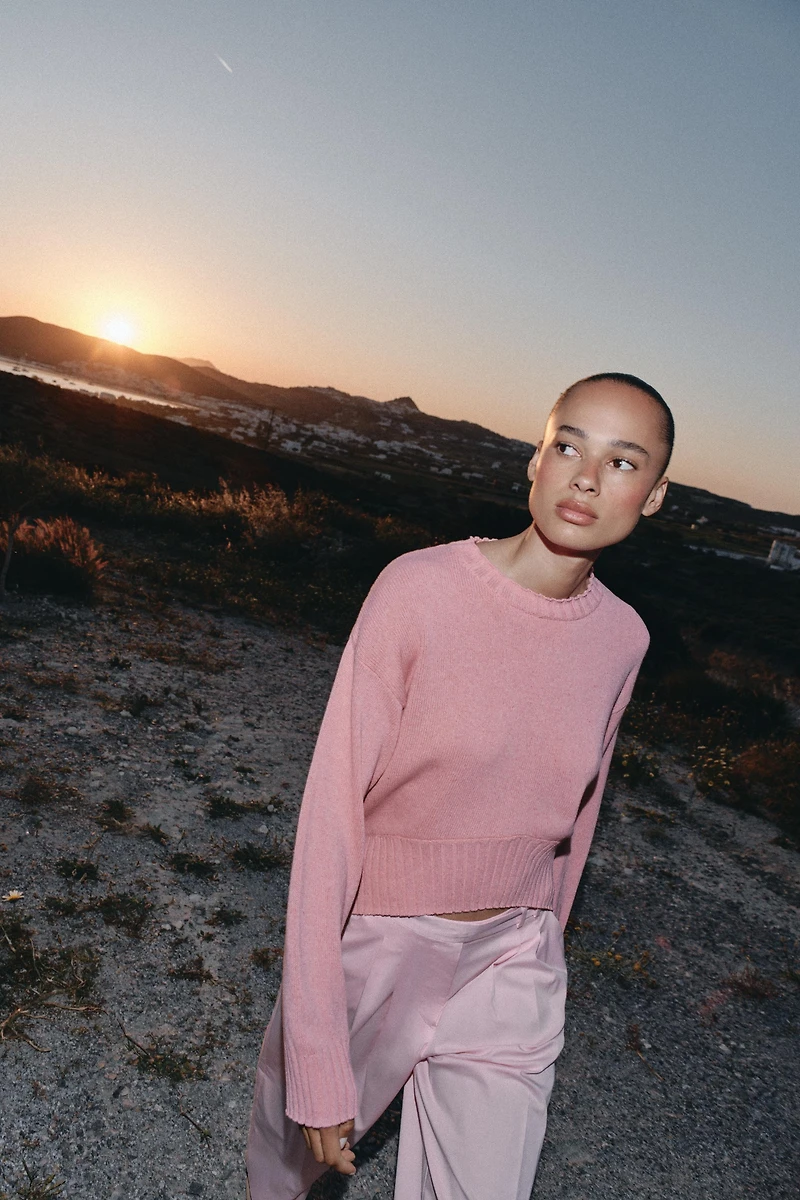 ASYMMETRIC HEM KNIT JUMPER