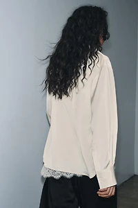 COMBINATION SATIN EFFECT BLOUSE ZW COLLECTION