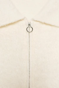 LAPEL ZIPPER TOP