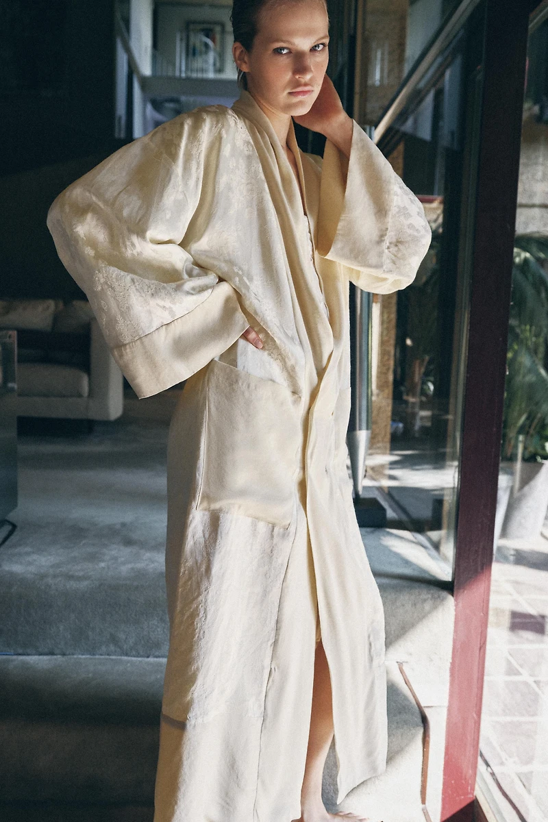 JACQUARD LINEN BLEND COAT LIMITED EDITION