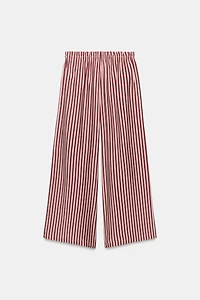 PANTALON LARGE À RAYURES