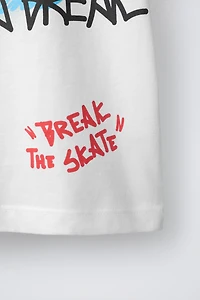 T-SHIRT À IMPRIMÉ GRAFFITI